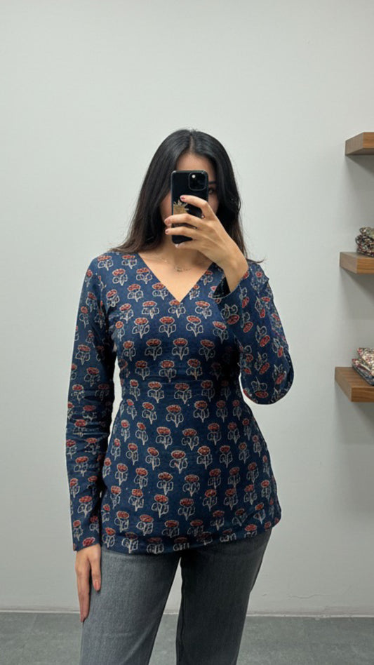 LAYA- FULL SLEEVE SHORT KURTI
