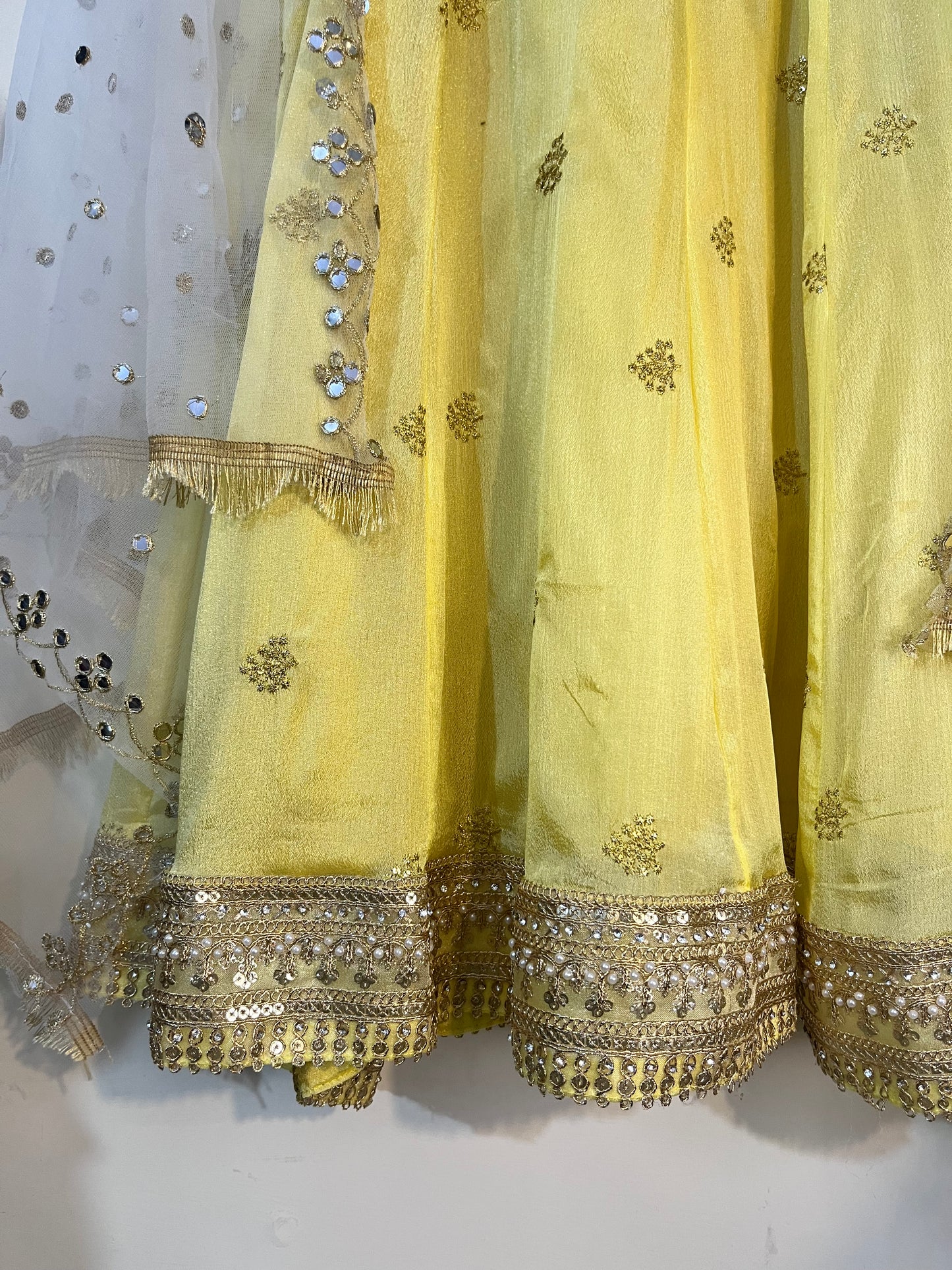 'Ziya' - Anarkali suit set with sleeves attached