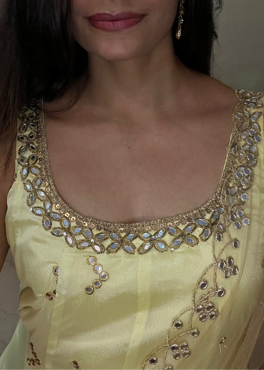 Suhani — Anarkali suit set with sleeves attached