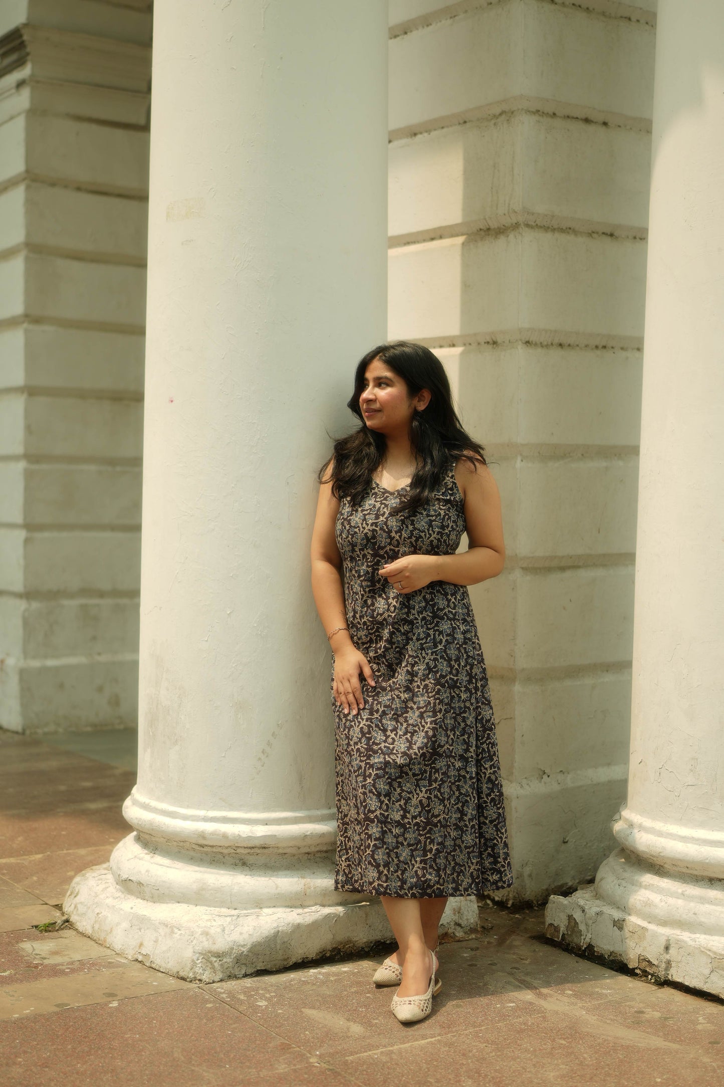 Aabha – Hand block A-Line Cotton Dress