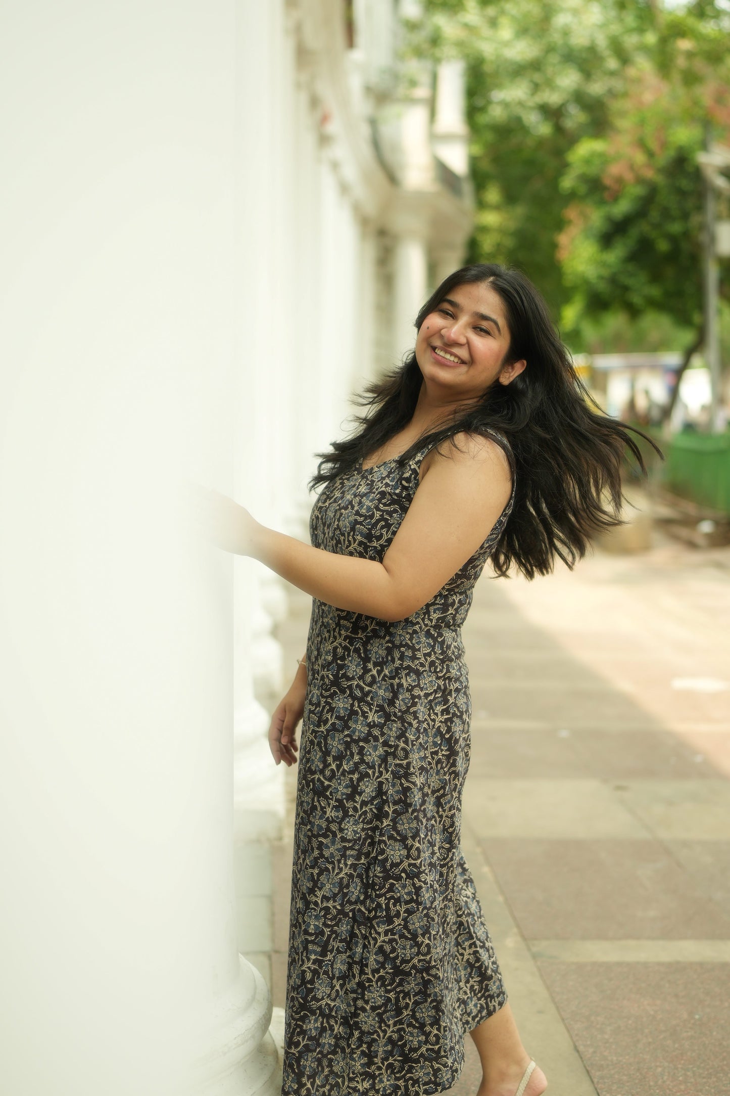 Aabha – Hand block A-Line Cotton Dress