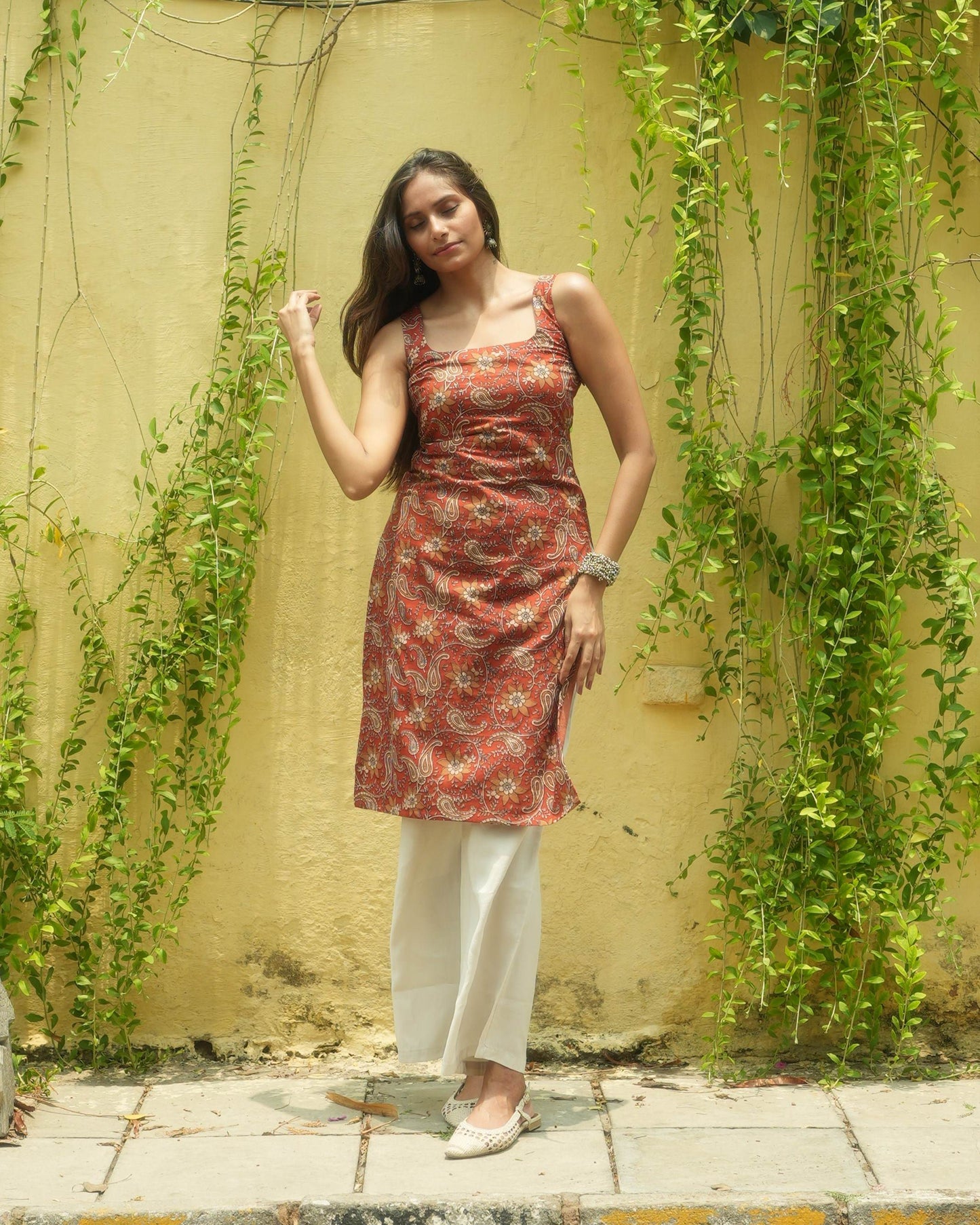 Ambika – Hand block printed straight fit kurti