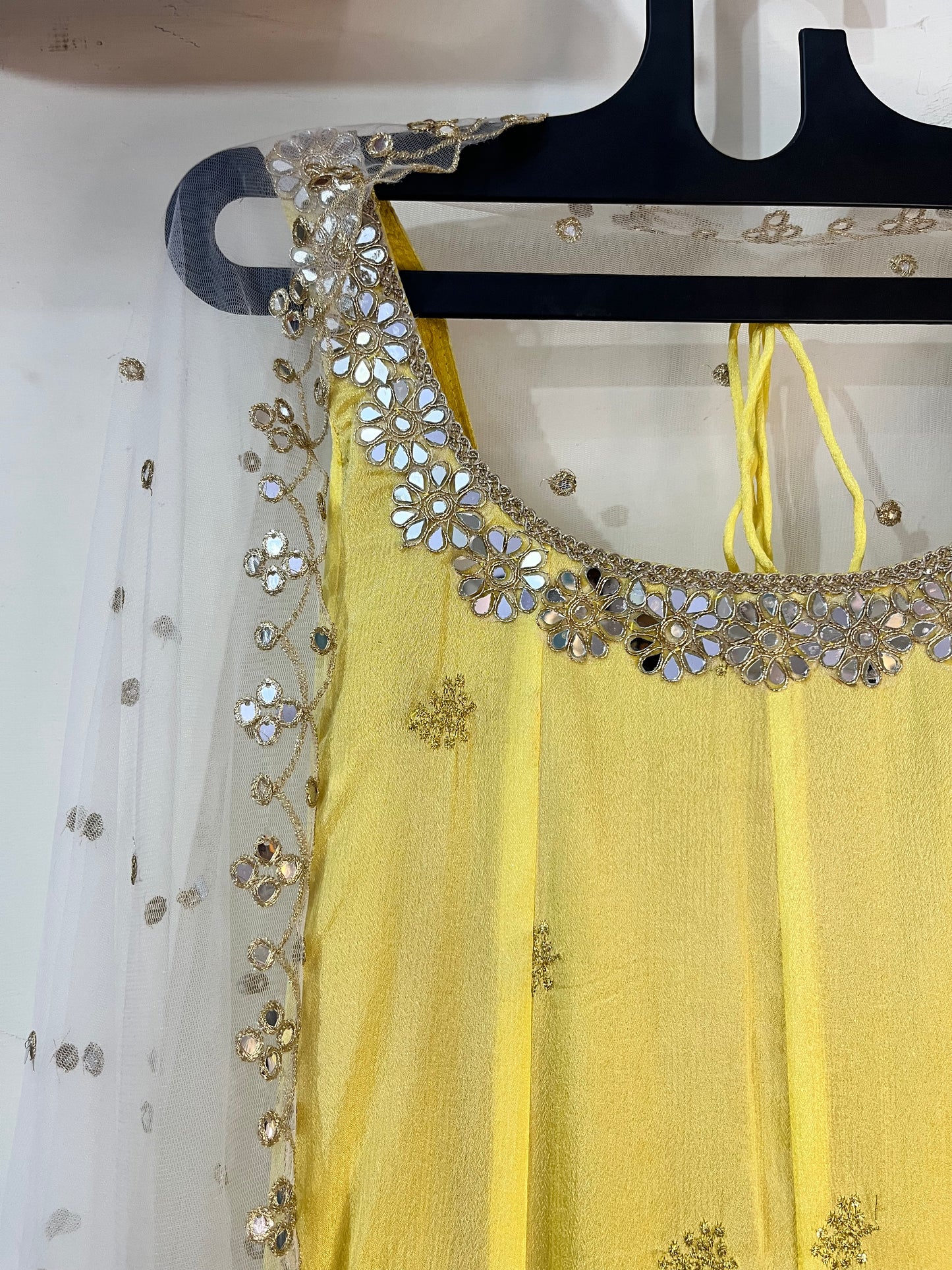 'Ziya' - Anarkali suit set with sleeves attached