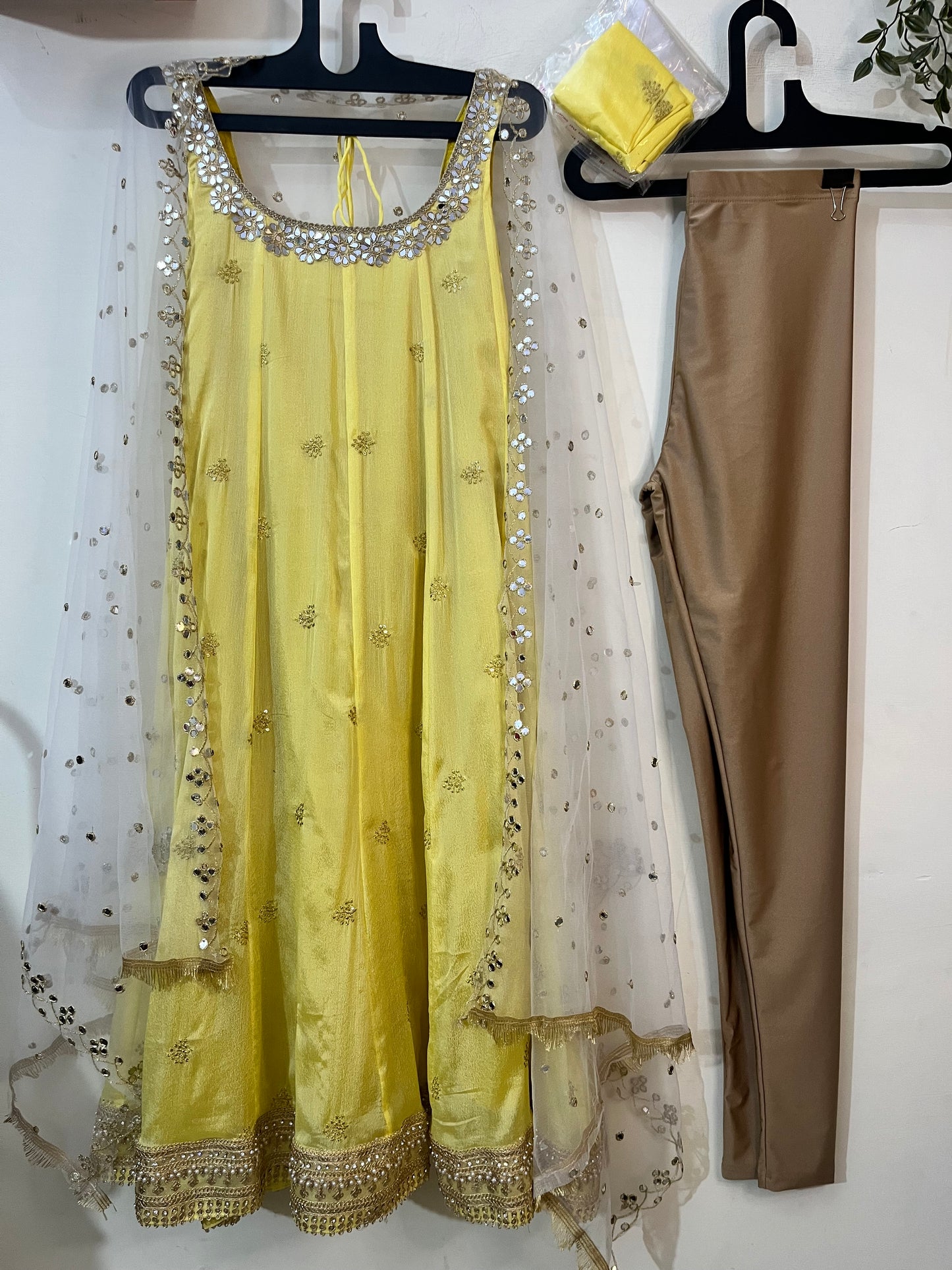 'Ziya' - Anarkali suit set with sleeves attached