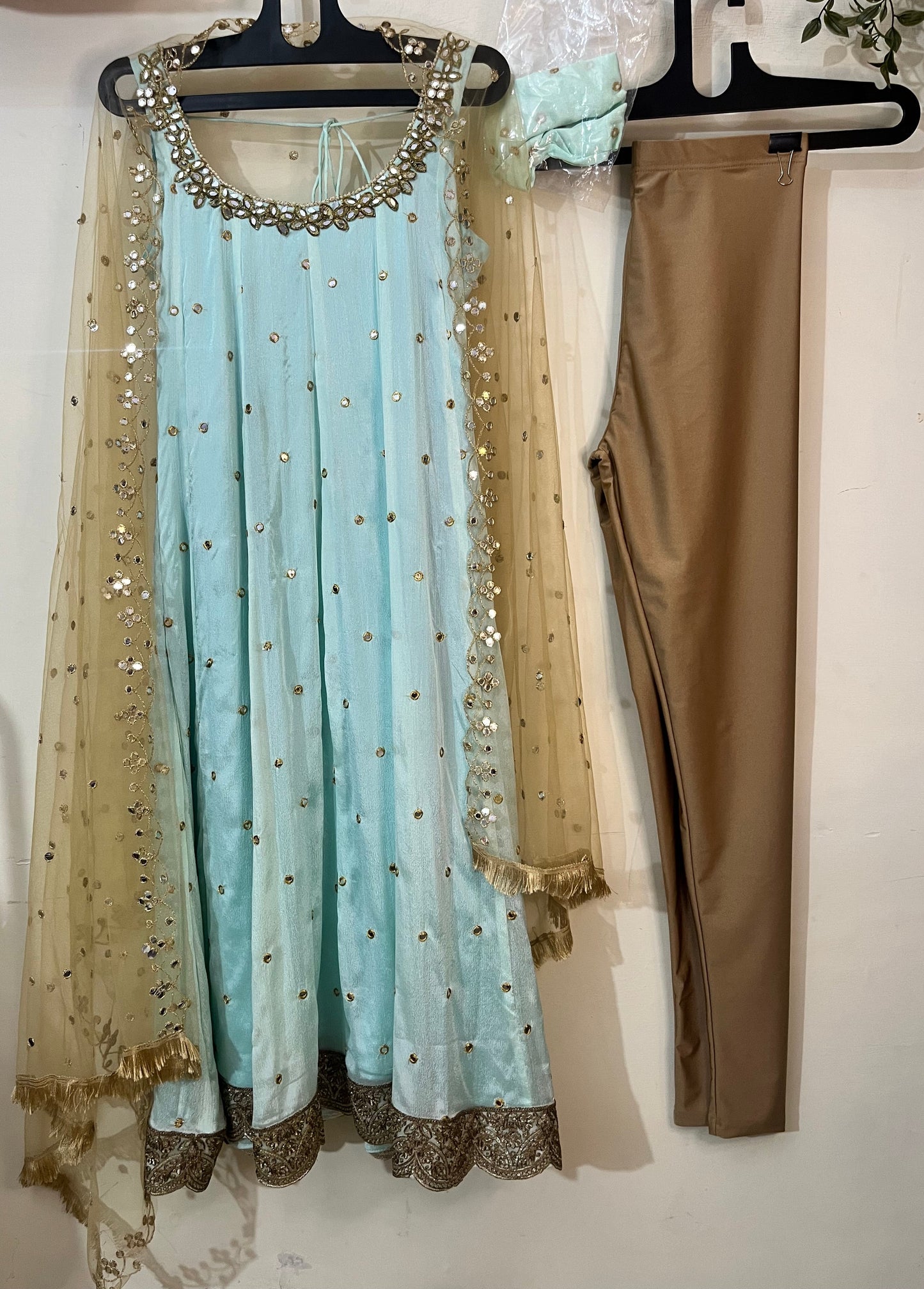 'Seher' - Anarkali suit set with  sleeves attached