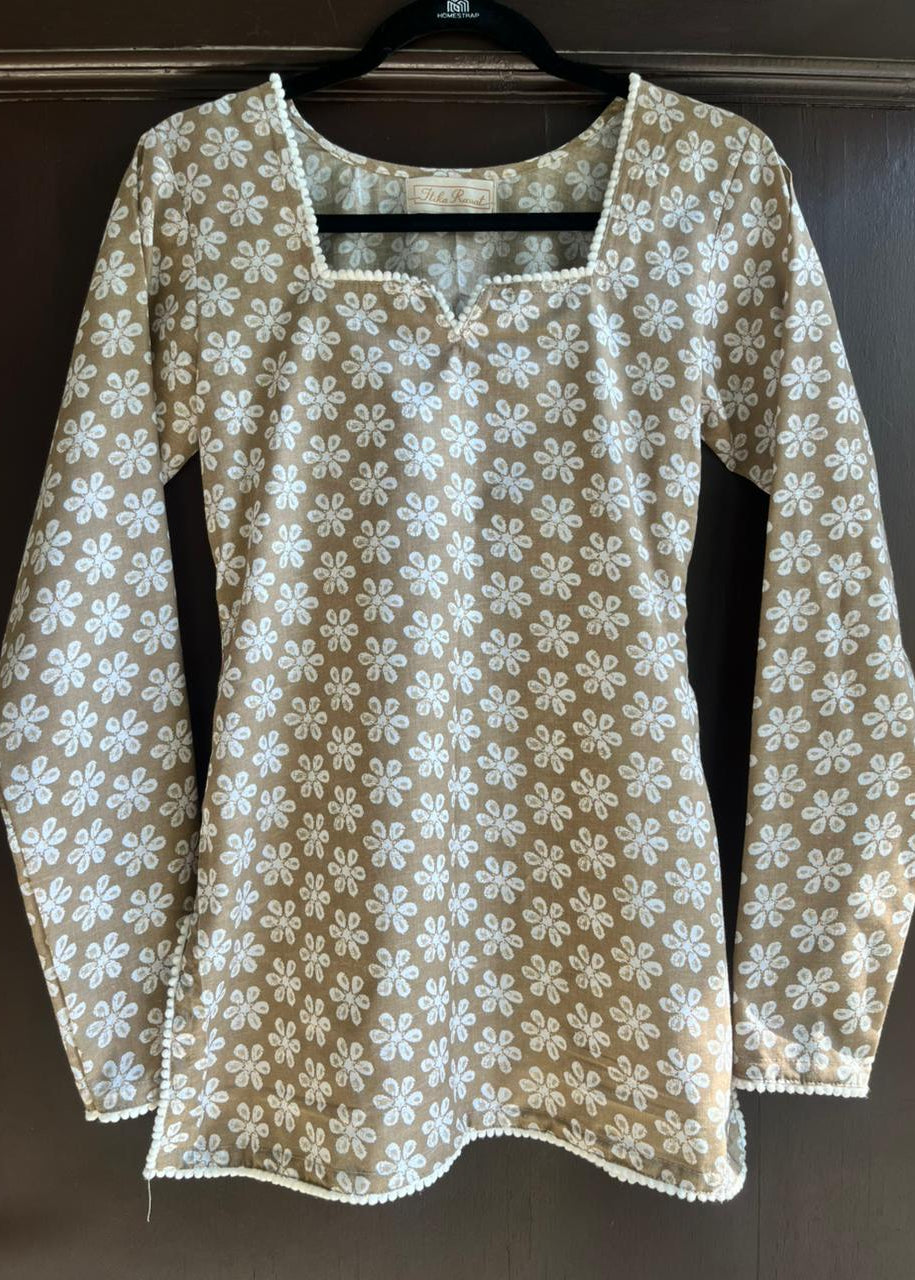 GUL- Beige short kurti