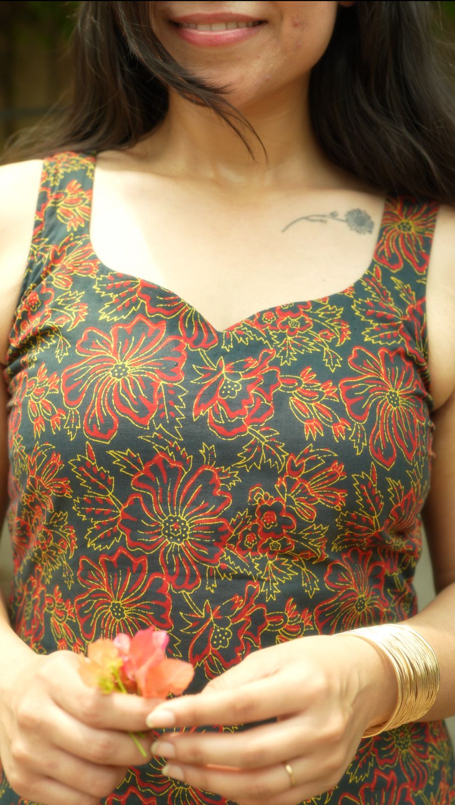 Kaamini – Hand block Floral Cotton Kurti