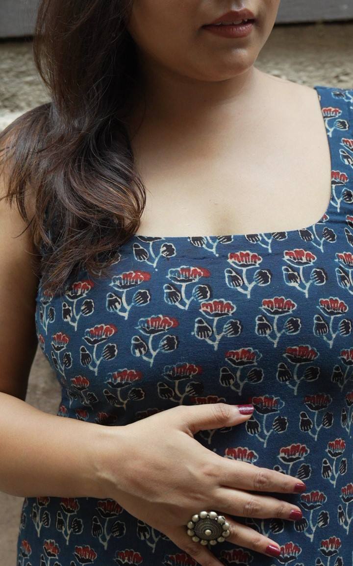 Laya -  Ajrakh Print Straight Kurti