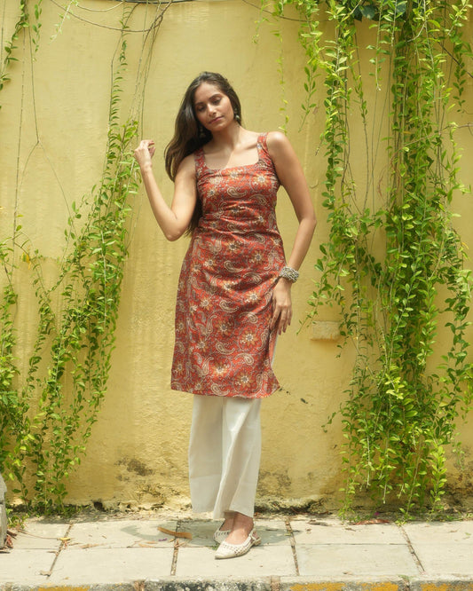 Ambika – Hand block printed straight fit kurti