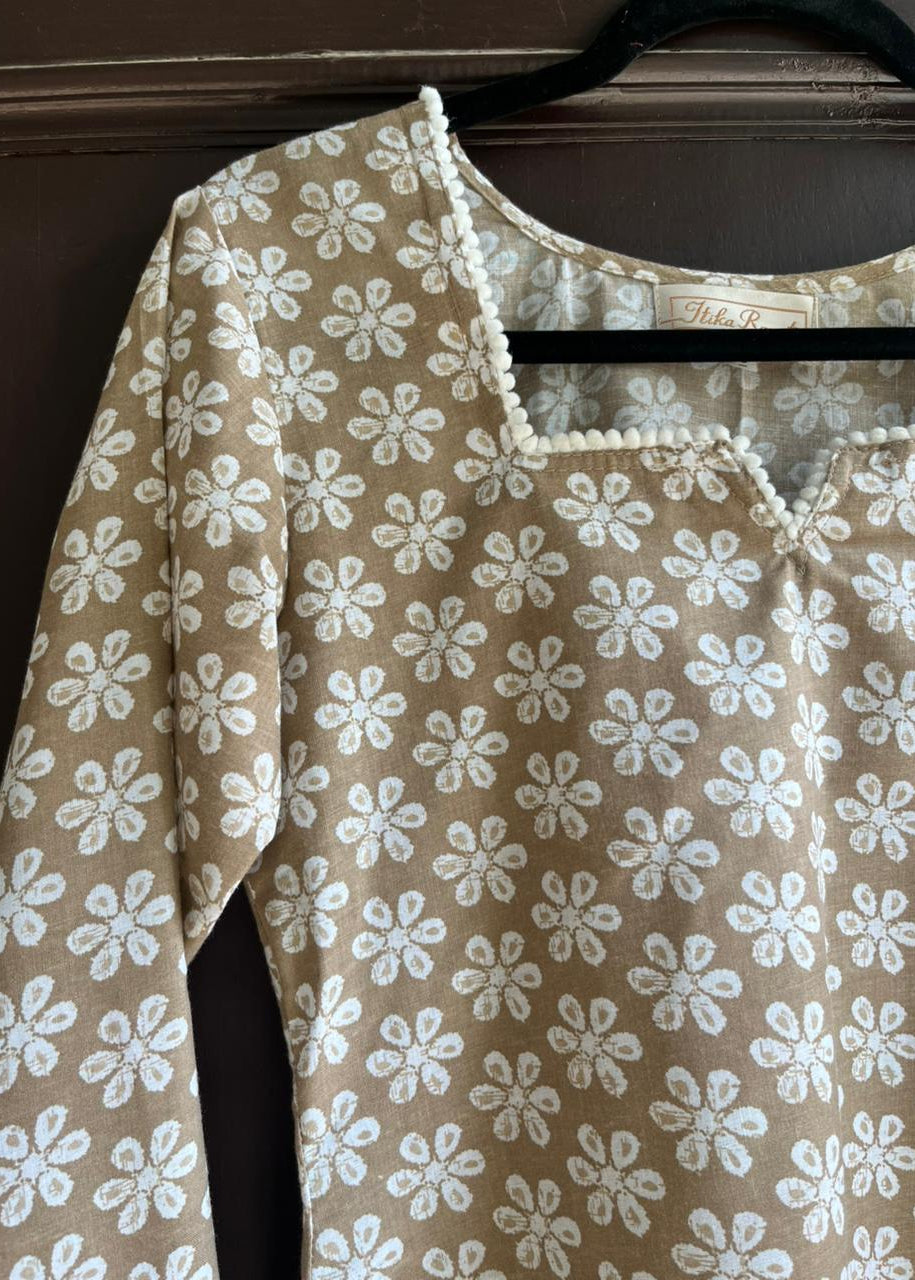GUL- Beige short kurti